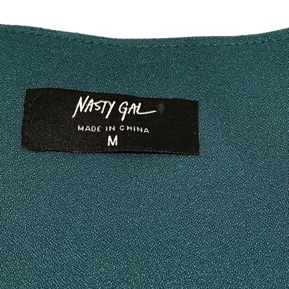 Nasty Gal Harper Shirt Bell Sleeves Boho Lace Up - Picture 5 of 8